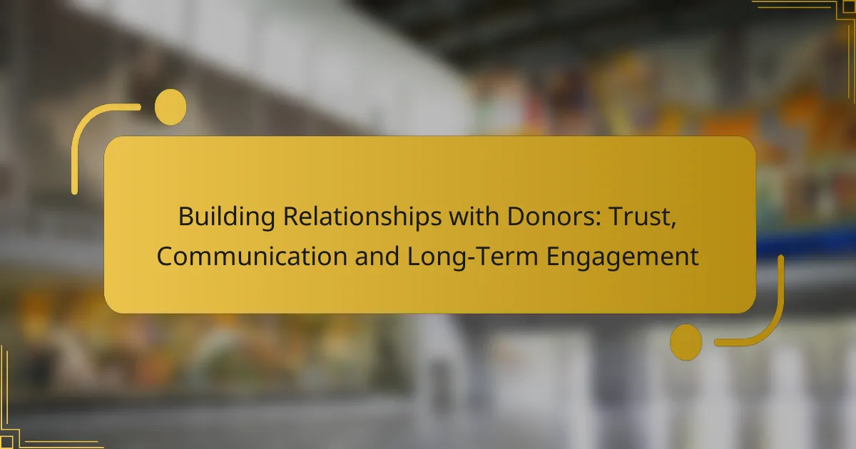 Building Relationships with Donors: Trust, Communication and Long-Term Engagement