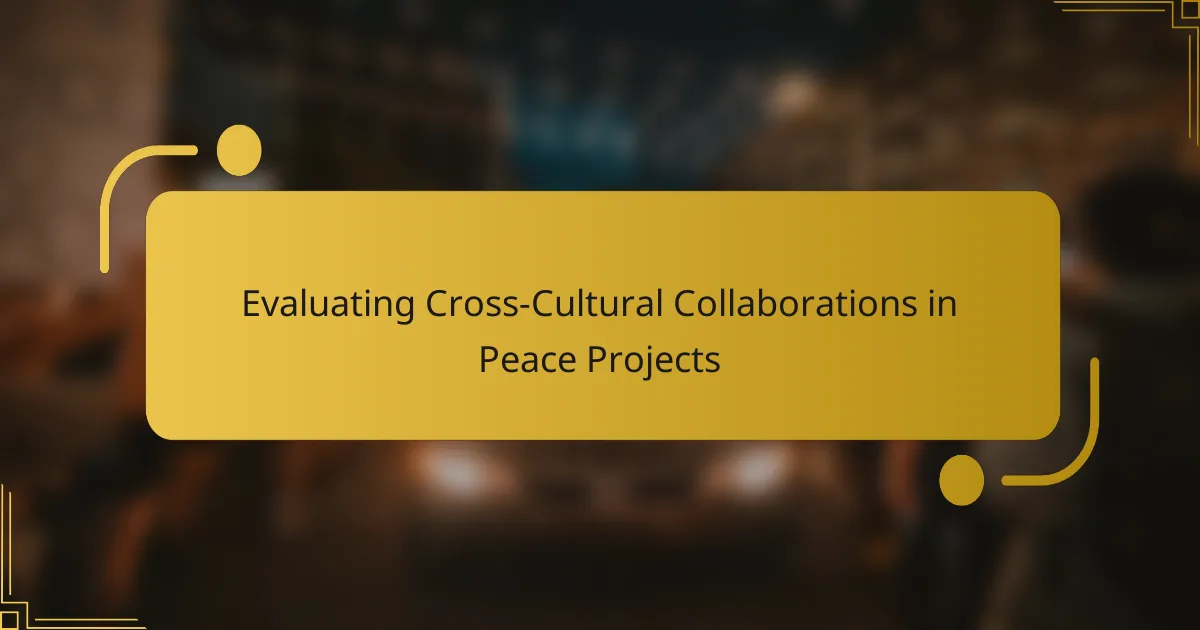 Evaluating Cross-Cultural Collaborations in Peace Projects