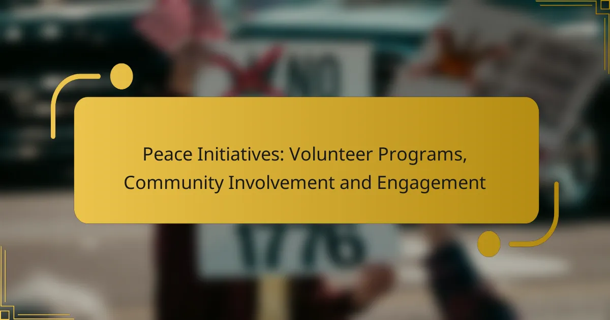 Peace Initiatives: Volunteer Programs, Community Involvement and Engagement