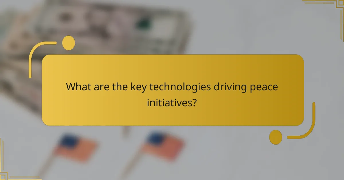 What are the key technologies driving peace initiatives?